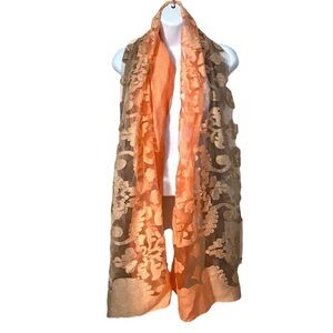 Sciarpa Lightweight Floral Lace Scarf 74”x56” Timeless Classic Traditional